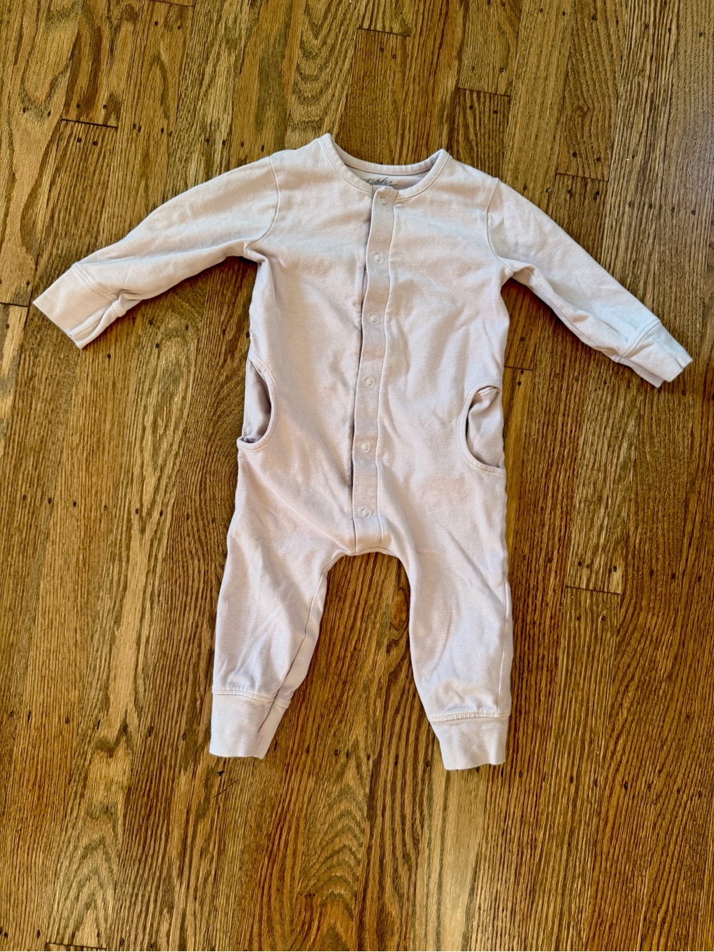 Pehr Soft Pink Long-Sleeve Baby One-Piece Romper